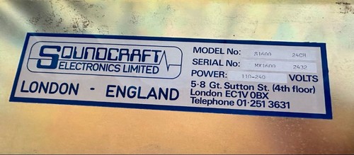 Soundcraft s1600 mischpult 24 - s1600, (24